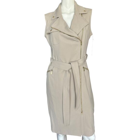 NWT Calvin Klein Moto Sheath Dress Size 6 - Picture 1 of 10